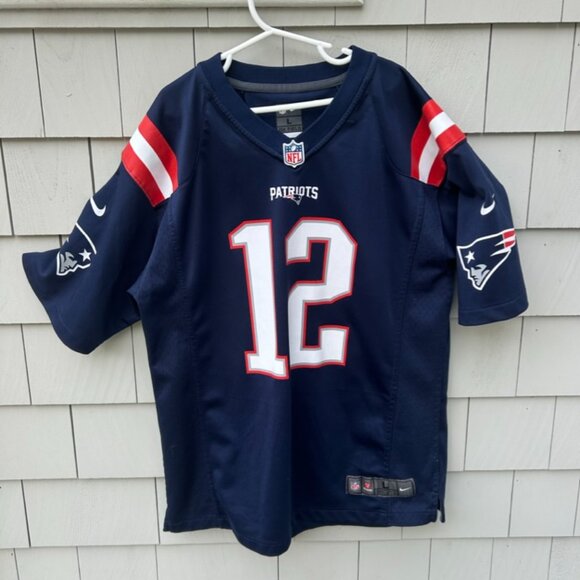 Tom Brady NFL Nike Jersey Patriots Football size Large ColorBlock - Picture 3 of 3
